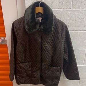 A brown blazer charter club woman size 2x 100% polyester